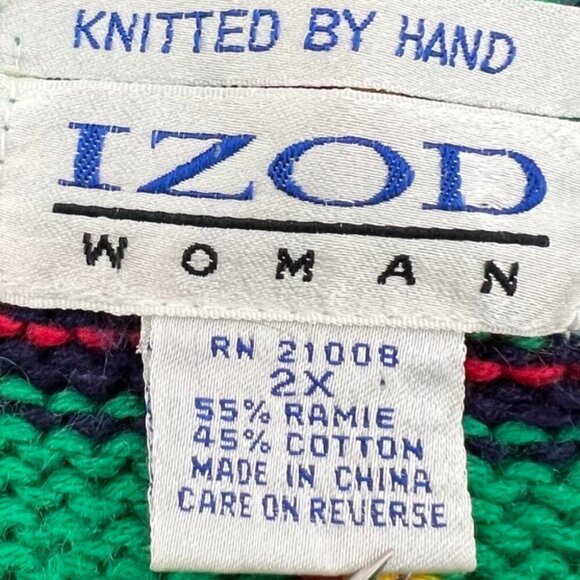 VTG Izod Retro Plaid Handknit Cardigan Sweater Plus Size 2X Relaxed Fit
Grandma - Picture 8 of 16